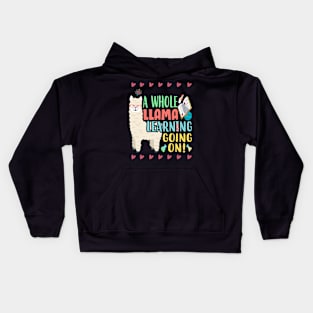 Best Gift Idea with Quote for Llama Lovers Kids Hoodie